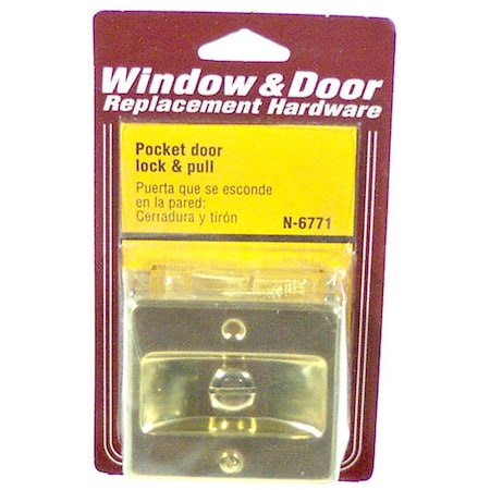 Prime-Line Prime Line Products Pocket Door Lock & Pull  N6771 N6771
